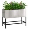vidaXL Raised Garden Planter Silver 60 x 26 x 45 cm Stainless steel