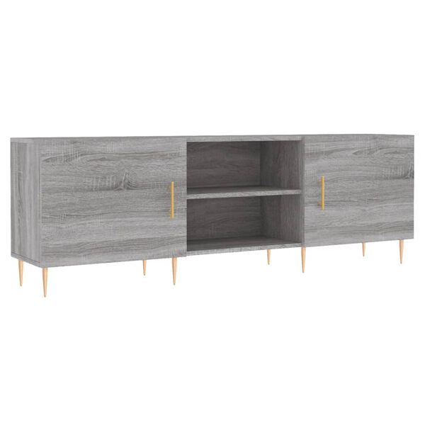 vidaXL TV Cabinet Grey Sonoma 150x30x50 cm Engineered Wood
