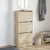 vidaXL Shoe Cabinet Sonoma Oak 60x21x125.5 cm Engineered Wood