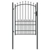 vidaXL Fence Gate with Spikes EMMEN 170 x 100 cm Powder-coated steel