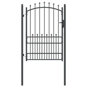 vidaXL Fence Gate with Spikes EMMEN 170 x 100 cm Powder-coated steel
