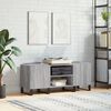 vidaXL Record Cabinet Grey Sonoma 121x38x48 cm Engineered Wood
