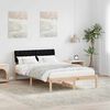 vidaXL Bed frame Brown and black 120 x 200 cm Solid pine wood