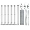 vidaXL Hexagonal Fence with Concrete Base 25 x 0.6 m Galvanised Steel