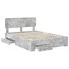 vidaXL Bed Frame Concrete Grey 150 x 200 cm Engineered Wood