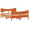 vidaXL Bed Frame without Mattress Wax Brown 150x200 cm King Size Solid Wood Pine