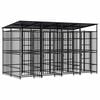 vidaXL Outdoor Dog Kennel with Roof Steel 7,37 m&sup2;