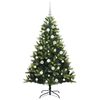 vidaXL Artificial Hinged Christmas Tree 150 LEDs Green 150 cm
