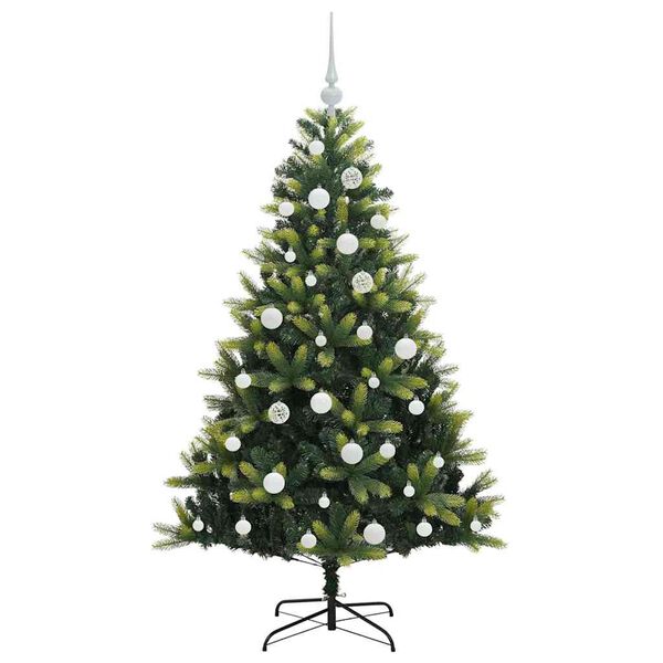 vidaXL Artificial Hinged Christmas Tree 150 LEDs Green 150 cm