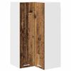 vidaXL Hanging Cabinet Old Wood and White 57 x 57 x 100 cm