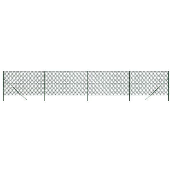 vidaXL Chain Link Fence Green 1.8x10 m