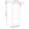 vidaXL Sliding Door White and Black 83 x 211 cm Solid Pine Wood