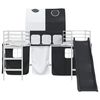 vidaXL Kids'Loft Bed Frame White and Black 80 x 200 cm Metal