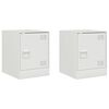 vidaXL Bedside Cabinets 2 pcs White 34.5x39x44 cm Steel