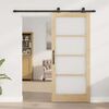 vidaXL Sliding Door ORKDAL Natural and Black 86 x 198.5 cm