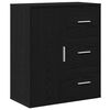 vidaXL Sideboard Black Oak 60 x 31 x 70 cm Engineered Wood