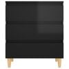vidaXL Sideboard High Gloss Black 60x35x69 cm Engineered Wood