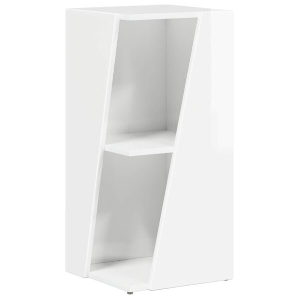 vidaXL Side Shelf High Gloss White 33 x 32 x 70.5 cm Engineered Wood