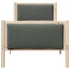 vidaXL Bed Frame with Headboard Dark Grey 80 x 200 cm Fabric