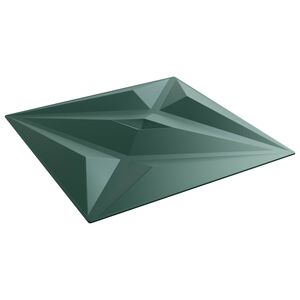 vidaXL Wall Panels Star 12 pcs Star Green 50 x 50 cm XPS Foam