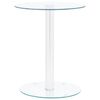 vidaXL Coffee Table Transparent 40 cm Tempered Glass
