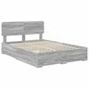 vidaXL Bed Frame with Drawer Grey Sonoma 160 x 200 cm Engineered Wood