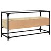 vidaXL TV Cabinet with Glass Top Sonoma Oak 98x35x51 cm Engineered Wood