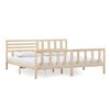 vidaXL Bed Frame without Mattress Solid Wood 200x200 cm (810102+814164)