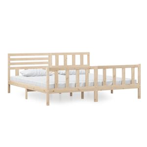 vidaXL Bed Frame without Mattress Solid Wood 200x200 cm (810102+814164)