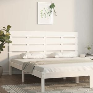 vidaXL Headboard White 120x3x80 cm Solid Wood Pine