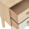 vidaXL Bedside Cabinet with 2 Drawers 30x25x49.5 cm Solid Pinewood