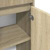 vidaXL Bathroom Cabinet Sonoma Oak 30x30x95 cm Engineered Wood