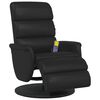 vidaXL Massage Recliner Chair Black 71 x 98 x 106 cm Faux Leather