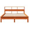 vidaXL Bookcase Bed without Mattress Wax Brown 120x190 cm Small Double Solid Wood Pine