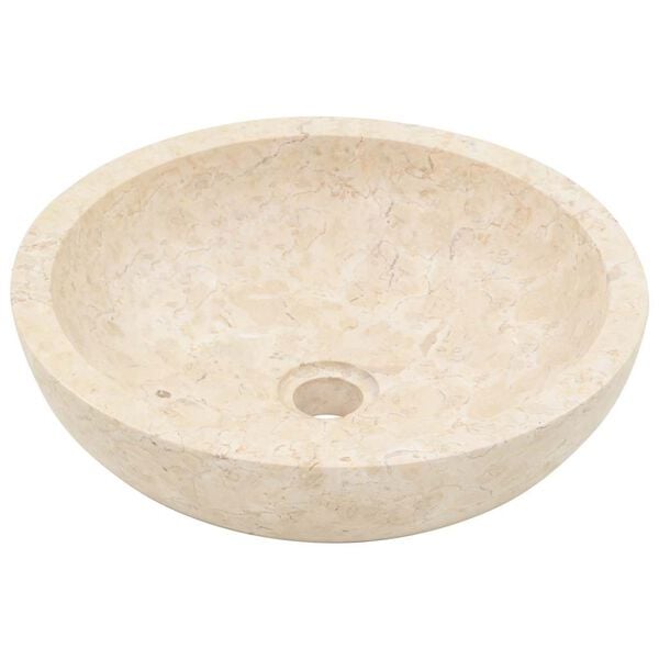 vidaXL Sink 40x12 cm Marble Cream