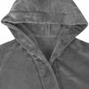 vidaXL Bathrobe Hoodie Dark Grey XXL Flannel