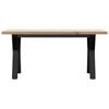 vidaXL Coffee Table Y-Frame 100x50x45.5 cm Solid Wood Pine and Steel