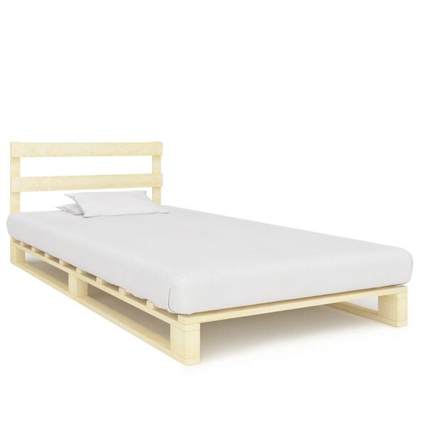 vidaXL Pallet Bed Frame without Mattress Solid Pine Wood 90x200 cm