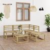 vidaXL 6 Piece Garden Lounge Set Green Impregnated Pinewood