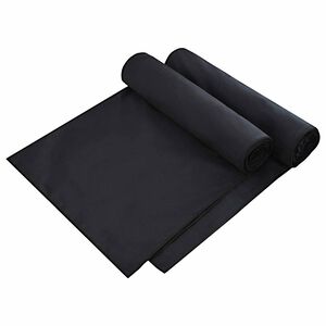 vidaXL Sunlounger Towels 2 pcs Black 210 x 75 cm