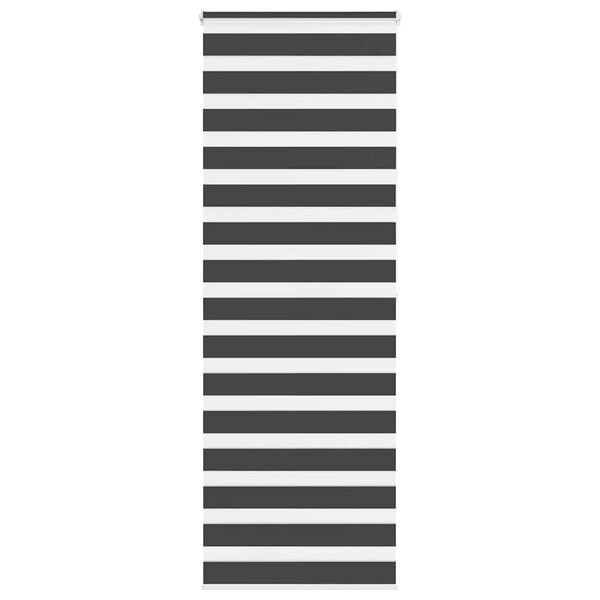 vidaXL Zebra Blind Black 70x200 cm Fabric Width 65.9 cm Polyester