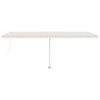 vidaXL Manual Retractable Awning with LED 600x300 cm Cream