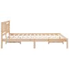 vidaXL Bed Frame with Headboard Brown 140 x 200 cm Solid Pine Wood