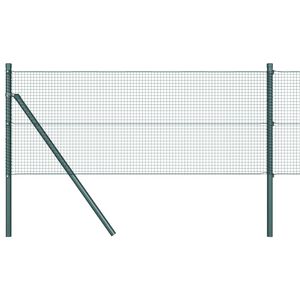 vidaXL Welded Wire Fence Ground Fix 10 x 0.6 m PVC-Coated Steel Green