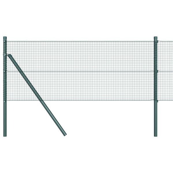 vidaXL Fence Post Green 10 x 0.6 m (16 x 16 mm mesh) Steel and PVC