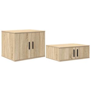 vidaXL Storage Cabinet 2 pcs Sonoma Oak 127 x 41 x 40 cm