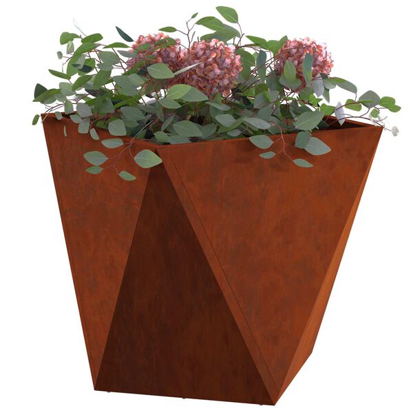 vidaXL Planter 2 pcs Rusty 40 x 40 x 40 cm Weathering Steel