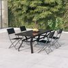 vidaXL 5 Piece Garden Dining Set Grey and Black
