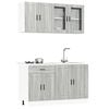 vidaXL 4 Piece Kitchen Cabinet Set Porto Grey Sonoma Engineered Wood
