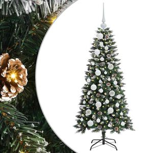 vidaXL Artificial Christmas Tree with 150 LEDs with Stand Green 120 cm